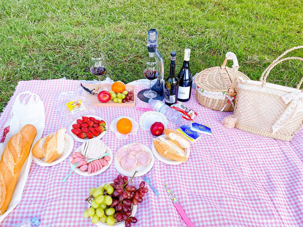 Chỉ cần chuẩn bị vài món đồ ăn vặt đơn giản là bạn có thể tổ chức buổi picnic vui vẻ bên bạn bè và người thân